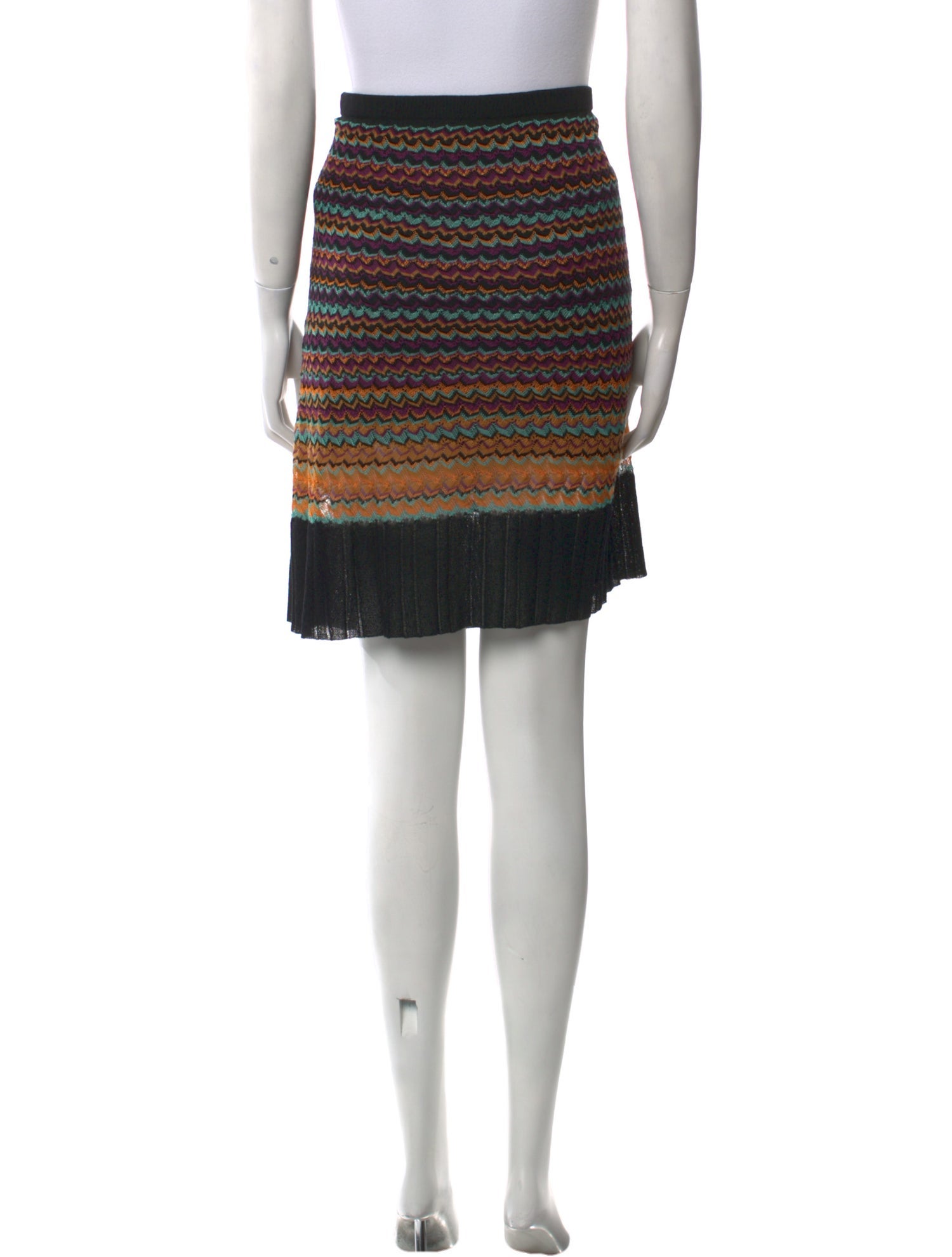 M Missoni Striped Knee-Length Skirt
